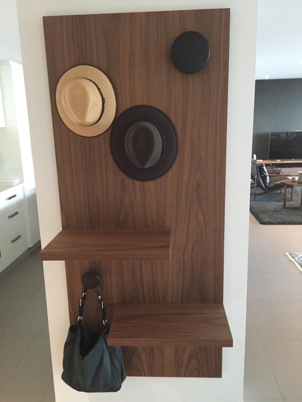 Custom Wall Hung Coat & Bag Rack