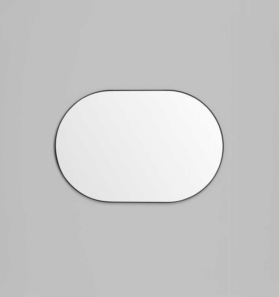 Bjorn Oval Mirror Black