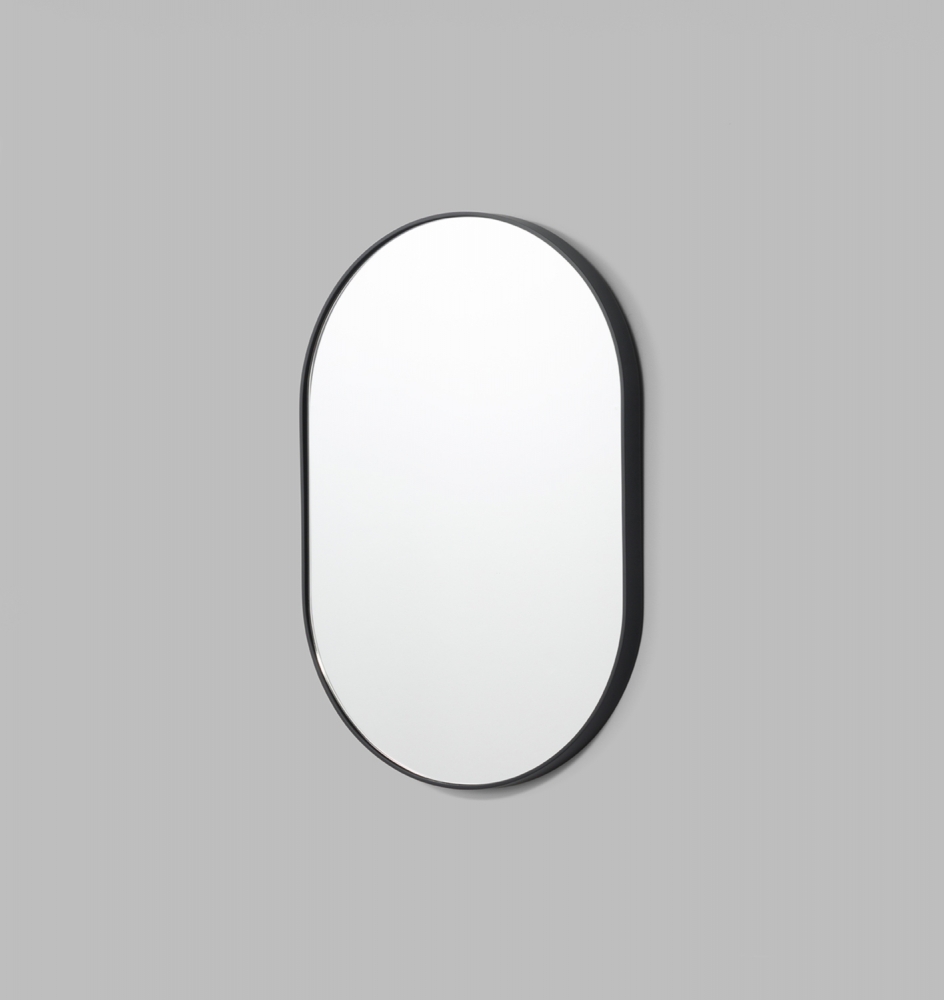 Bjorn Oval Mirror Black