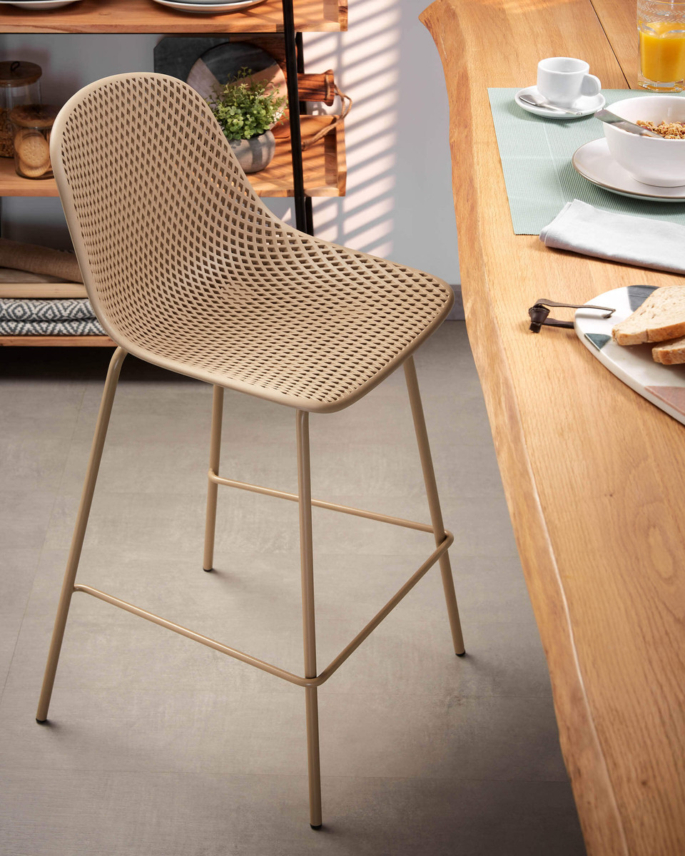 Quinby Barstool Beige